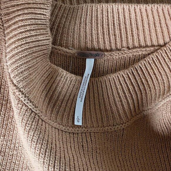 Free People Easy Street Crop Pullover oversized New with tags! Camel - Picture 13 of 14